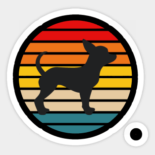 Retro Dog Design Vintage Colors Sticker